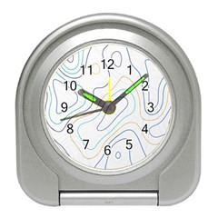 Abstract Colorful Topographic Map Design Vector Travel Alarm Clock