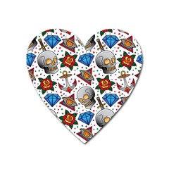 Full Color Flash Tattoo Patterns Heart Magnet by Wegoenart