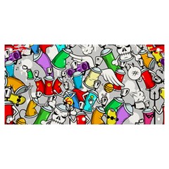 Graffit Characters Seamless Pattern Art Banner And Sign 6  X 3  by Wegoenart