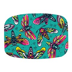 Vintage Colorful Insects Seamless Pattern Mini Square Pill Box by Wegoenart