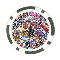 Vintage College Colorful Seamless Pattern Poker Chip Card Guard