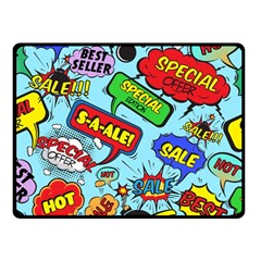 Comic Bubbles Seamless Pattern Fleece Blanket (small) by Wegoenart