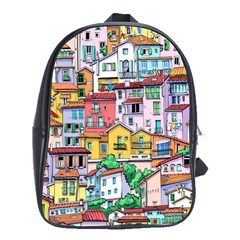 Menton Old Town France School Bag (large) by Wegoenart