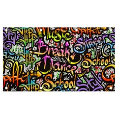 Graffiti Word Seamless Pattern Banner And Sign 7  X 4  by Wegoenart