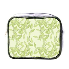 Watercolor Leaves On The Wall  Mini Toiletries Bag (one Side)