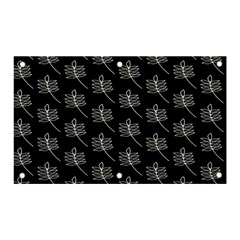 Black Cute Leaves Banner And Sign 5  X 3  by ConteMonfrey