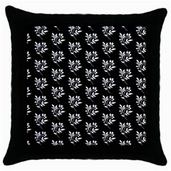 Sign Of Spring Leaves Throw Pillow Case (black) by ConteMonfrey
