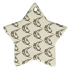 Cute Leaves Draw Star Ornament (two Sides) by ConteMonfrey