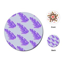 Cute Lavanda Blue Playing Cards Single Design (round)