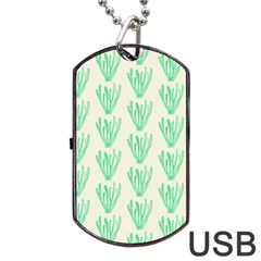 Watercolor Seaweed Dog Tag Usb Flash (one Side) by ConteMonfrey