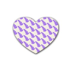 Cute Lavanda Rubber Heart Coaster (4 Pack) by ConteMonfrey