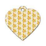 Orange Leaves   Dog Tag Heart (One Side) Front