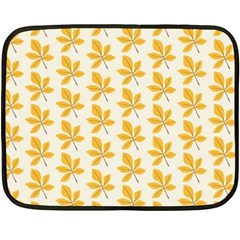 Orange Leaves   Fleece Blanket (mini) by ConteMonfrey