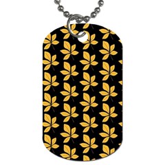 Orange And Black Leaves Dog Tag (one Side) by ConteMonfrey