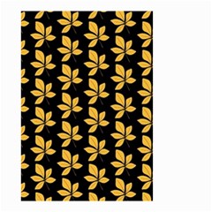 Orange And Black Leaves Small Garden Flag (two Sides) by ConteMonfrey