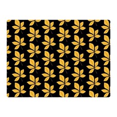 Orange And Black Leaves Double Sided Flano Blanket (mini)  by ConteMonfrey