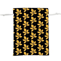 Orange And Black Leaves  Lightweight Drawstring Pouch (xl) by ConteMonfrey
