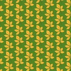 Orange Leaves Green Play Mat (square) by ConteMonfrey