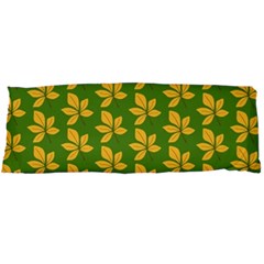 Orange Leaves Green Body Pillow Case Dakimakura (two Sides) by ConteMonfrey