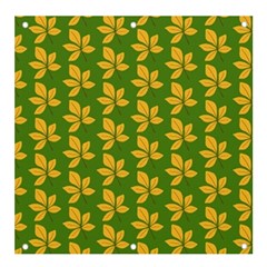Orange Leaves Green Banner And Sign 4  X 4  by ConteMonfrey