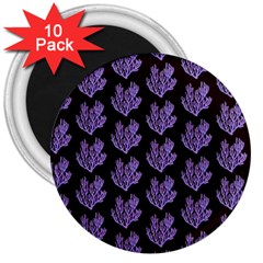 Black Seaweed 3  Magnets (10 pack) 