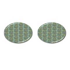 Cactus Green Cufflinks (oval) by ConteMonfrey