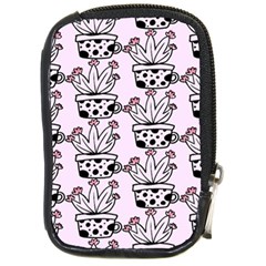 Lovely Cactus With Flower Compact Camera Leather Case by ConteMonfrey