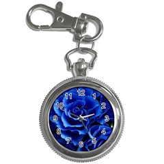 Blue Rose Flower Plant Romance Key Chain Watches by Wegoenart