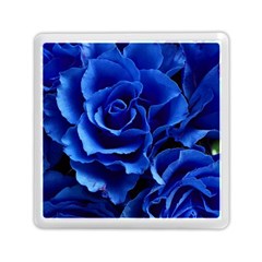 Blue Rose Flower Plant Romance Memory Card Reader (square)