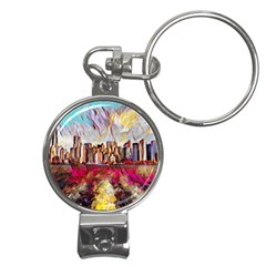 New York Skyline Manhattan City Nail Clippers Key Chain by Wegoenart