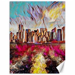 New York Skyline Manhattan City Canvas 12  X 16  by Wegoenart