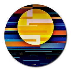 Background Abstract Horizon Round Mousepad