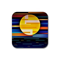 Background Abstract Horizon Rubber Coaster (square)