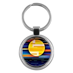 Background Abstract Horizon Key Chain (round) by Ravend