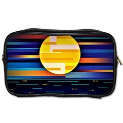 Background Abstract Horizon Toiletries Bag (two Sides)