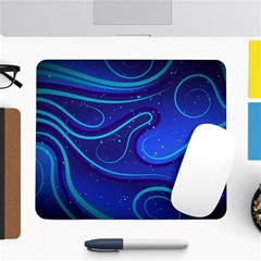 Wavy Abstract Blue Large Mousepad