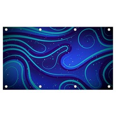 Wavy Abstract Blue Banner And Sign 7  X 4 