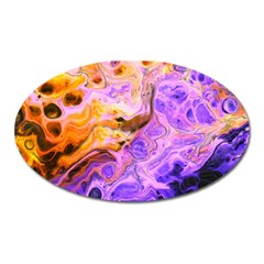 Conceptual Abstract Painting Acrylic Oval Magnet by Ravend