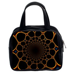 Fractal Abstract Web Art Digital Classic Handbag (two Sides)