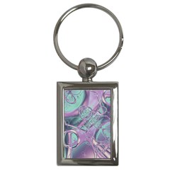 Illustration Fractal Pattern Modern Art Digital Key Chain (rectangle)