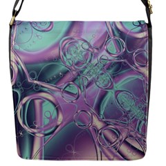 Illustration Fractal Pattern Modern Art Digital Flap Closure Messenger Bag (s)