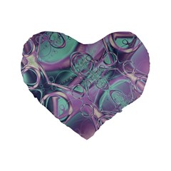 Illustration Fractal Pattern Modern Art Digital Standard 16  Premium Flano Heart Shape Cushions by Ravend