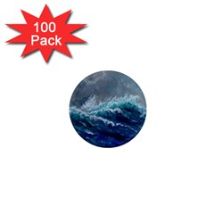 Waves Sea Sky Wave 1  Mini Magnets (100 Pack) 