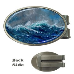 Waves Sea Sky Wave Money Clips (oval) 