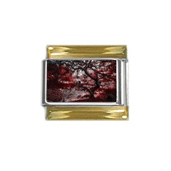 Tree Red Nature Abstract Mood Gold Trim Italian Charm (9mm) by Ravend