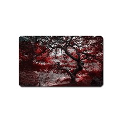 Tree Red Nature Abstract Mood Magnet (name Card) by Ravend