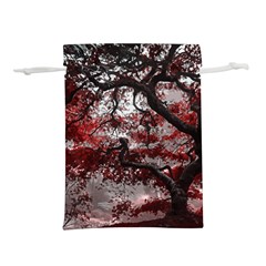 Tree Red Nature Abstract Mood Lightweight Drawstring Pouch (m) by Ravend