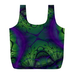 Abstract Fractal Art Pattern Full Print Recycle Bag (l)