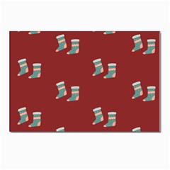 Christmas Stocking Sock Clothing Postcards 5  X 7  (pkg Of 10) by Wegoenart