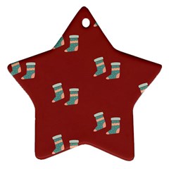 Christmas Stocking Sock Clothing Star Ornament (two Sides) by Wegoenart